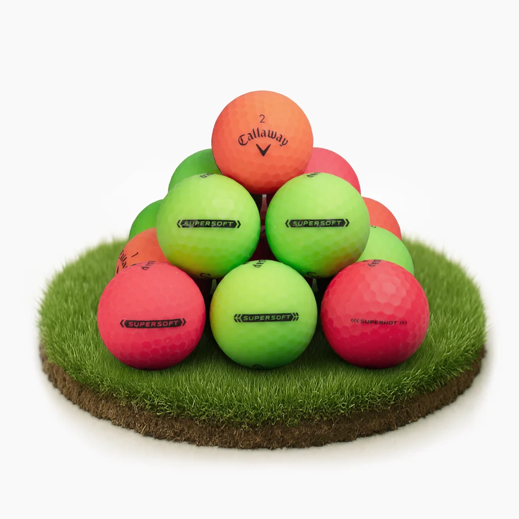 Callaway blandning av återvunna färgade golfbollar