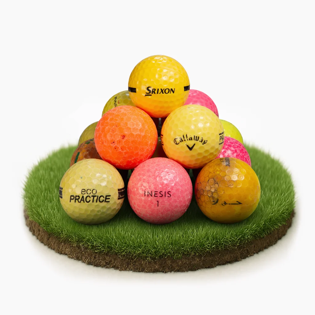 Blandade färgade golfbollar för träning